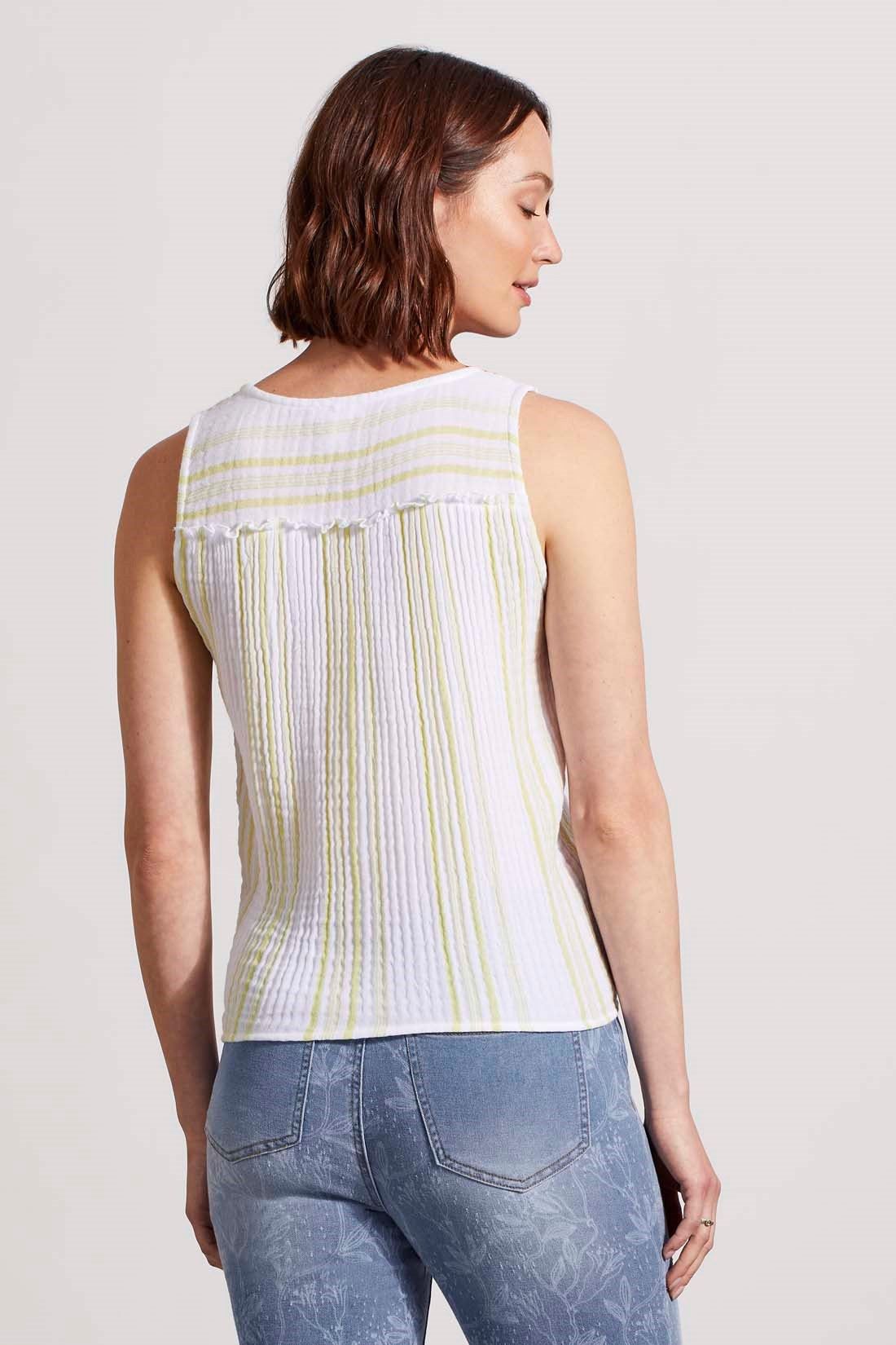 COTTON SLEEVELESS BLOUSE WITH KNOTTED HEM-Limetwist sold by Tribal product image thumbnail 4