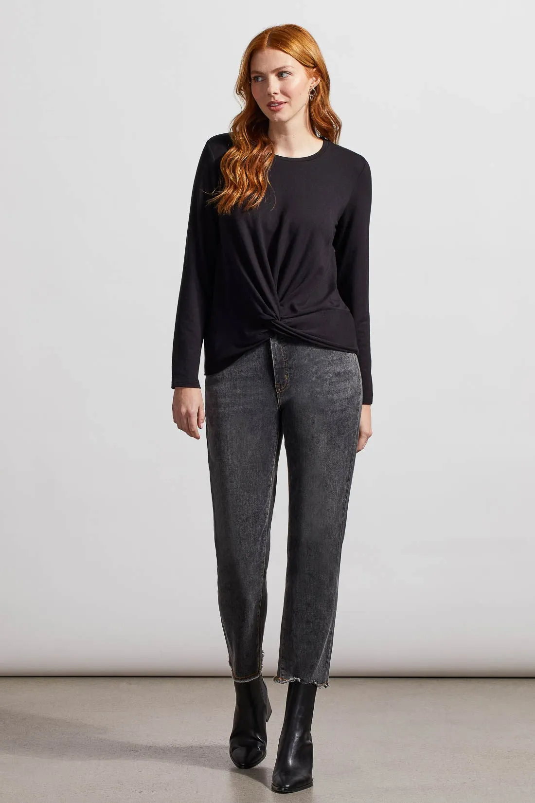 French Terry Knot-Front Top-Black sold by Tribal product image thumbnail 2