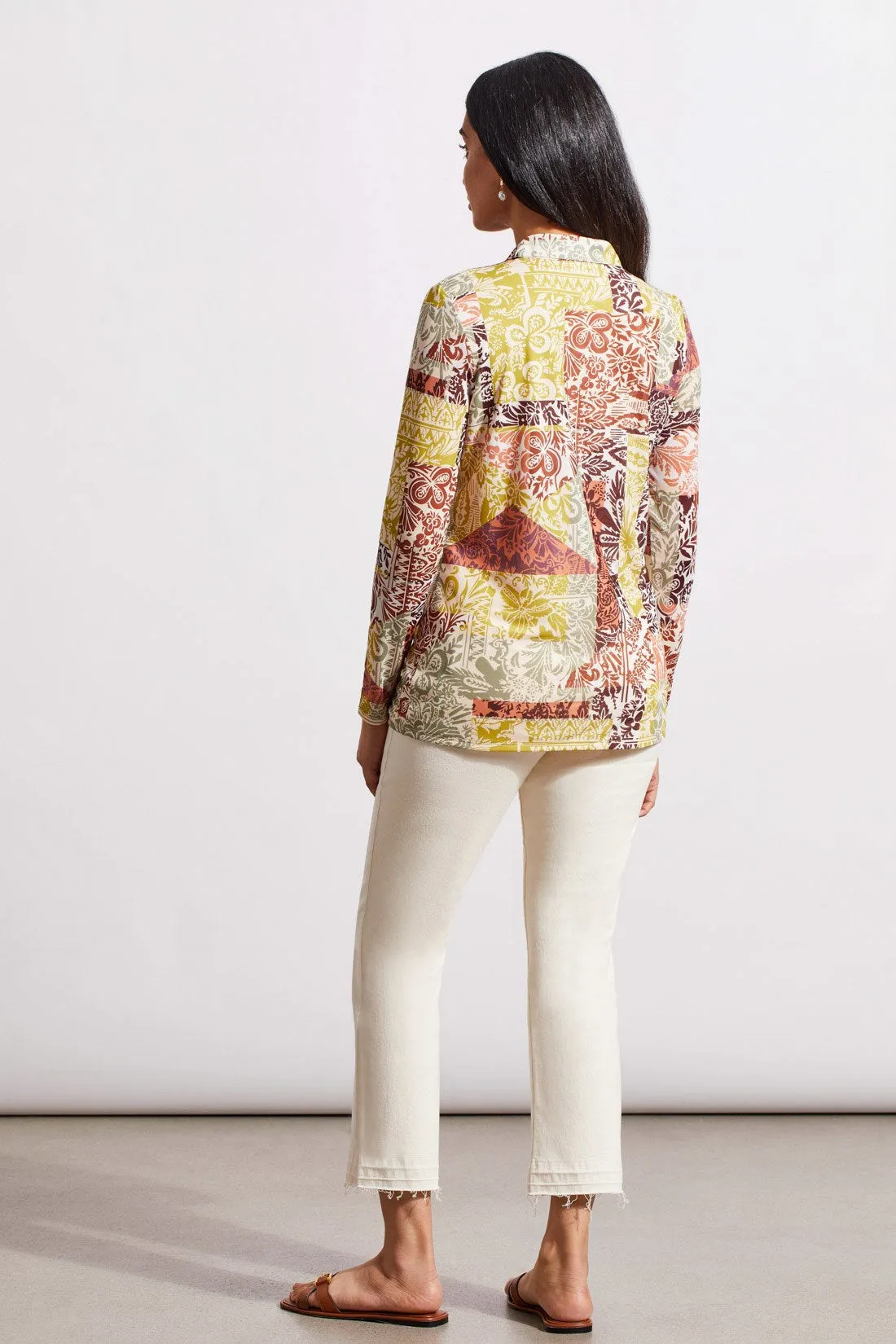 SHIRRED MICROMESH BLOUSE-Cactus sold by Tribal product image thumbnail 4