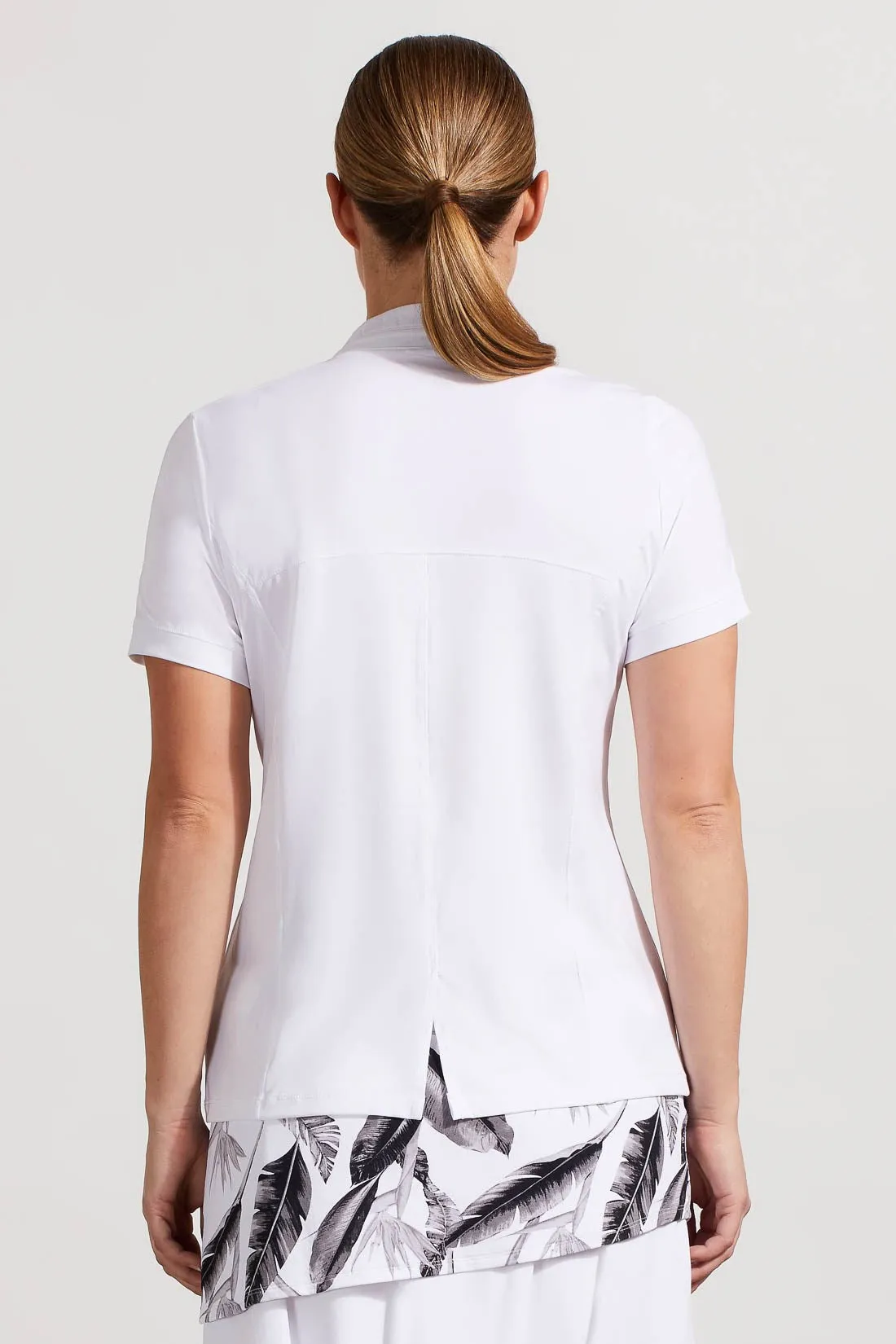 PERFORMANCE UPF 50+ V-NECK TOP-White sold by Tribal product image thumbnail 2
