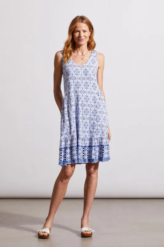 PRINTED SLEEVELESS DRESS-Bluestar sold by Tribal