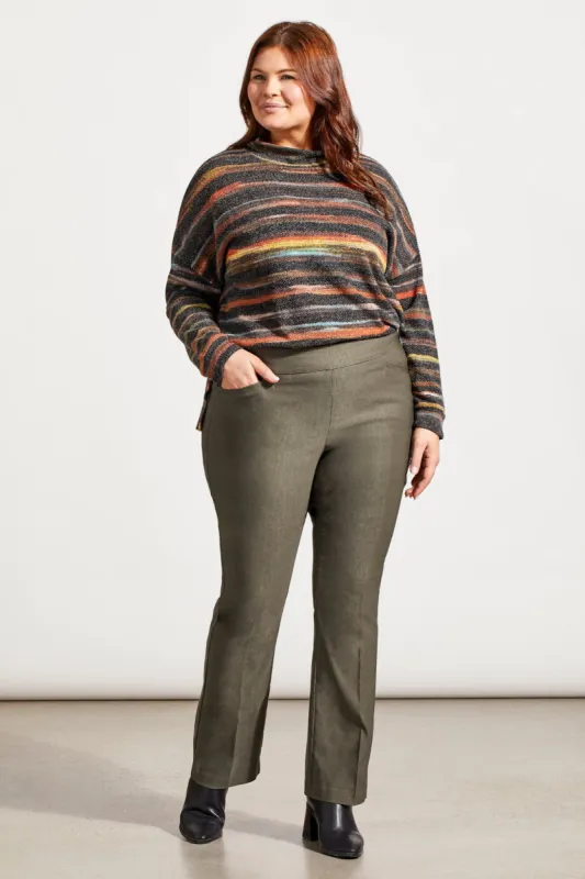 Microflare Flatten It® Pull-On Pants With Back Pockets-Spinach sold by Tribal