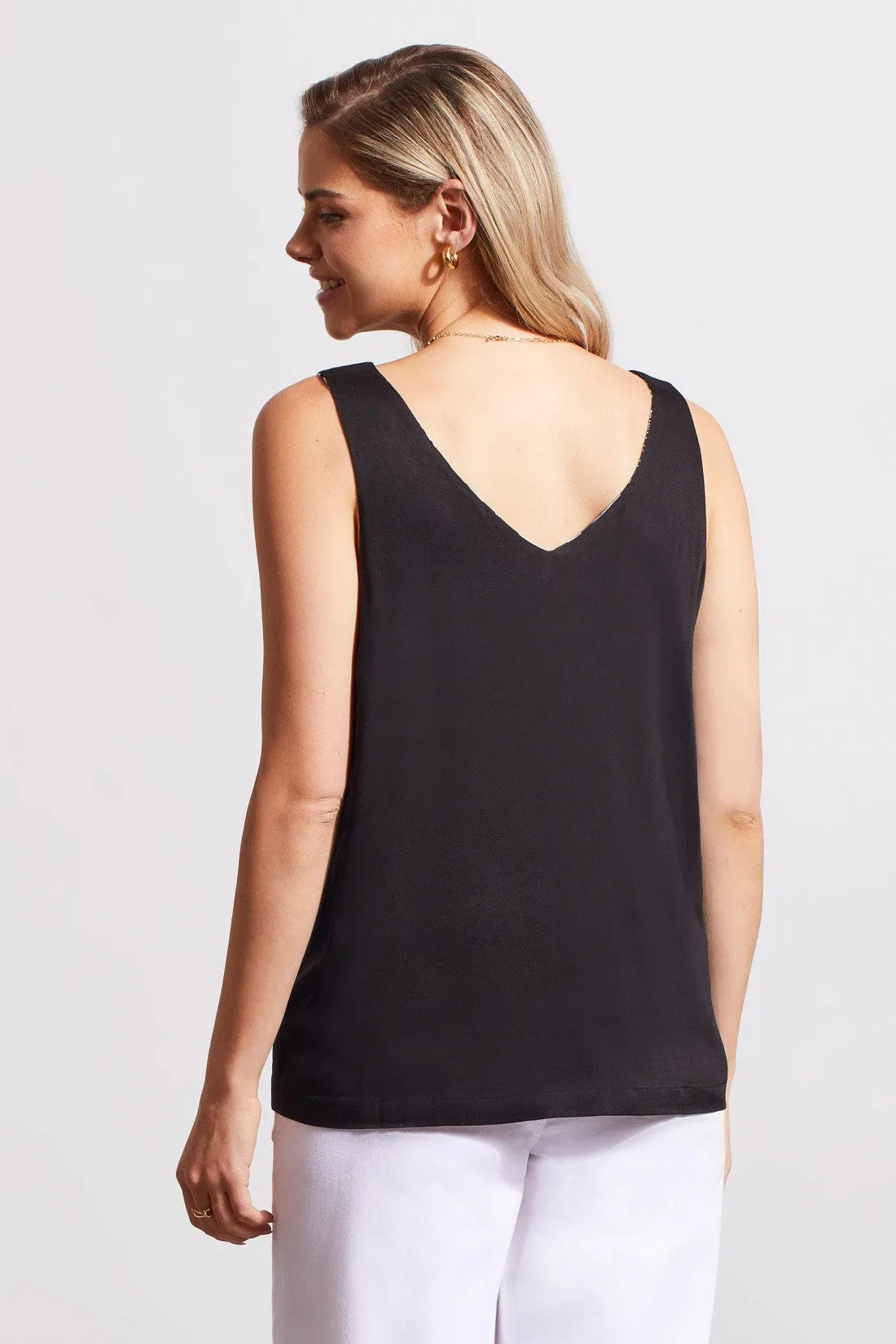 REVERSIBLE V-NECK CAMI-Black/white sold by Tribal product image thumbnail 4