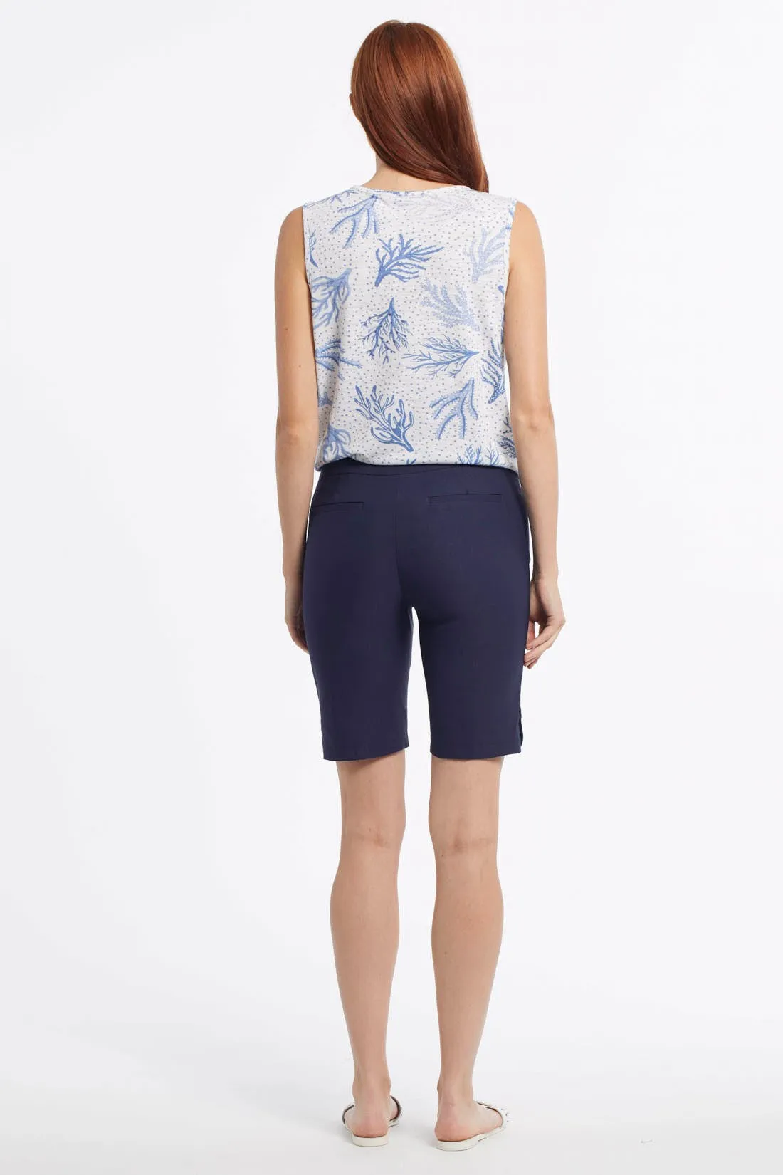 Flatten It® Tummy Control Pull-On Bermuda Shorts-Deepblue sold by Tribal product image thumbnail 2