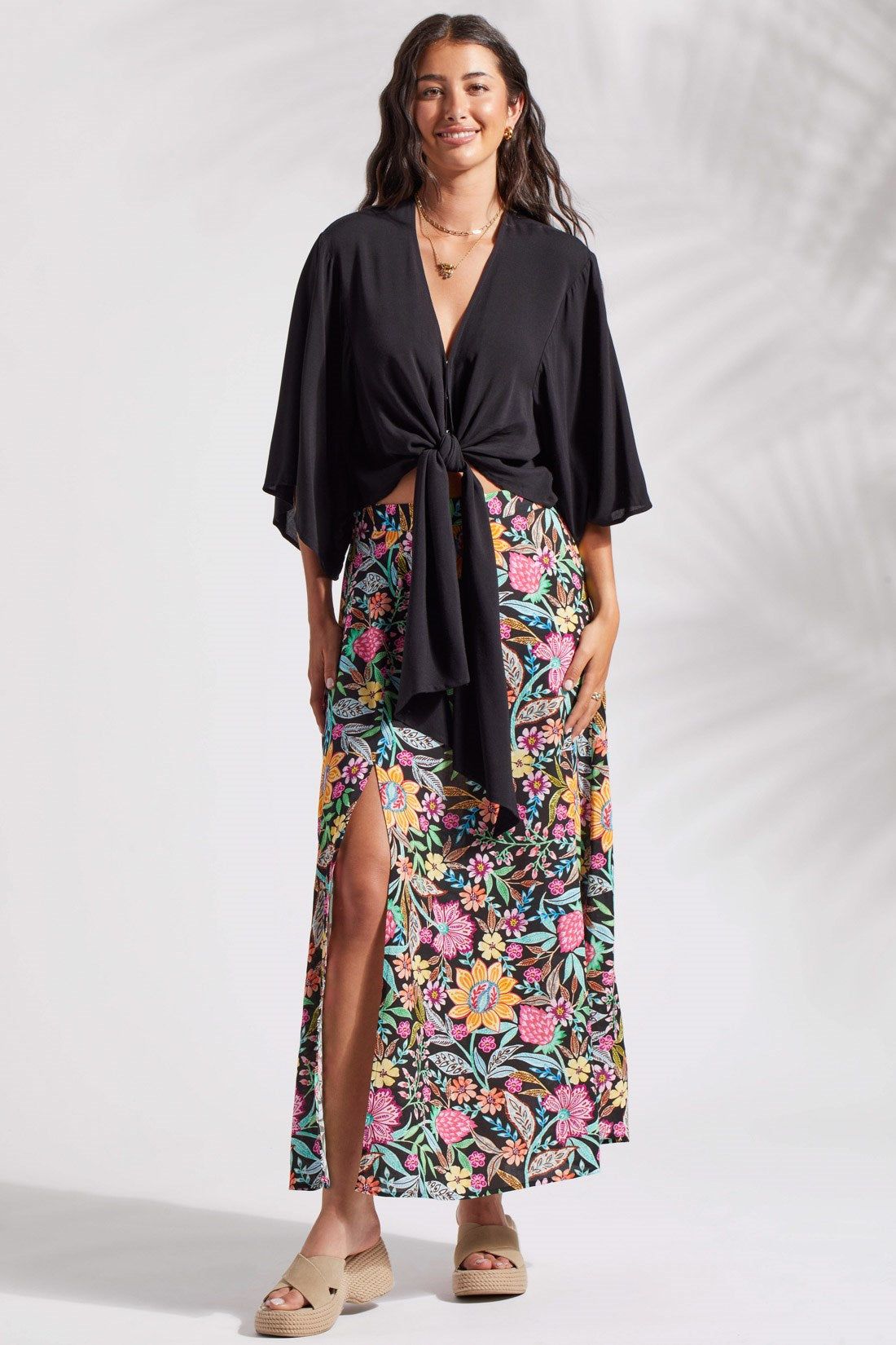 PRINTED PULL-ON MAXI SKIRT WITH SLIT-Dominica sold by Tribal product image thumbnail 3