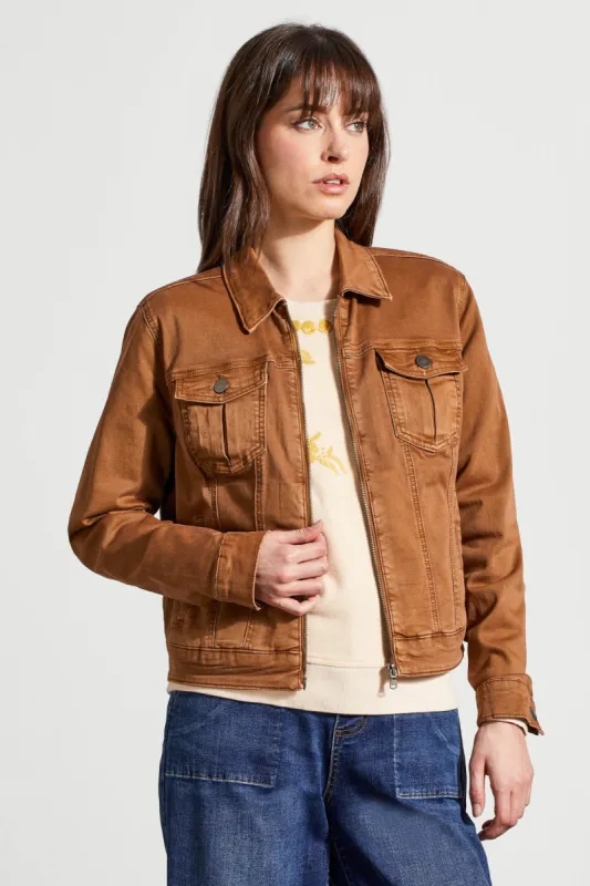 COMFORT STRETCH ZIP-UP JACKET-Walnut sold by Tribal