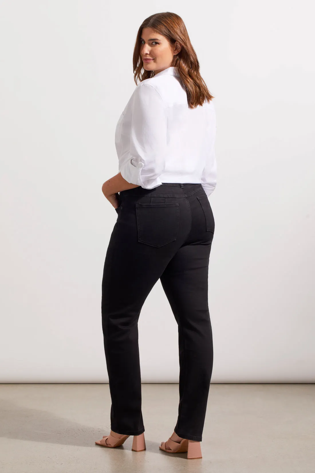 Sophia Curvy Straight Leg Jeans-Black sold by Tribal product image thumbnail 2