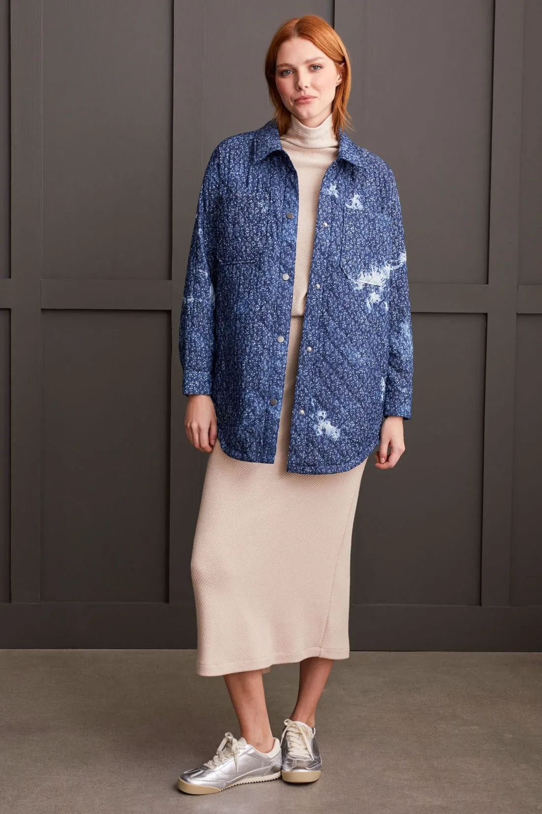 Printed Quilted Shacket-Blue Jay sold by Tribal product image thumbnail 2