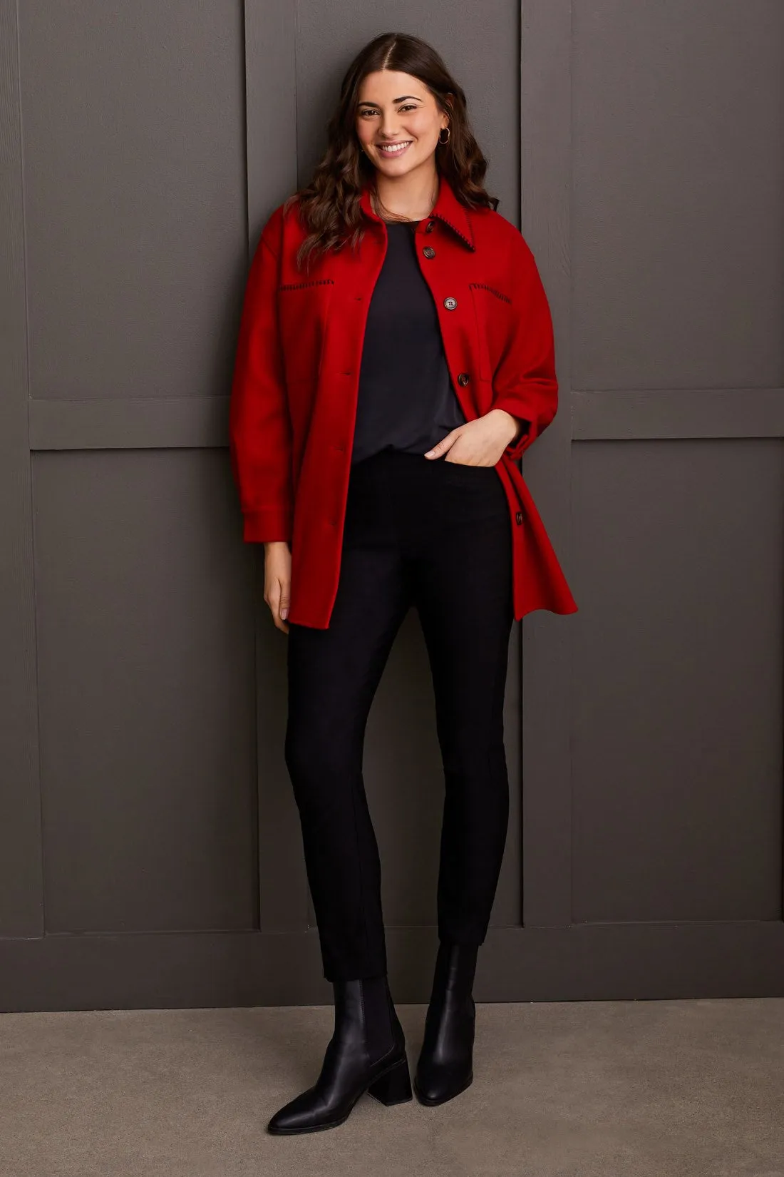 Modal Jersey Crew Neck Top-Black sold by Tribal product image thumbnail 4