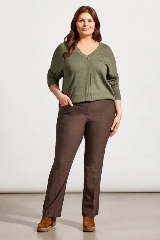 Microflare Flatten It® Pull-On Pants With Back Pockets-Coffee sold by Tribal