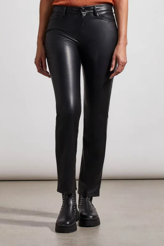 VEGAN LEATHER PANTS-Black sold by Tribal