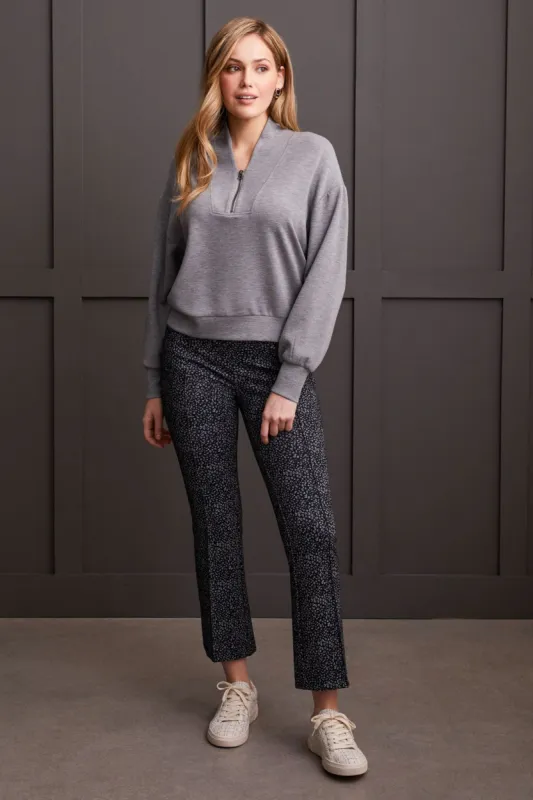 Techno Lux Stretch Dolman Top With Quarter Zip-Grey Mix sold by Tribal