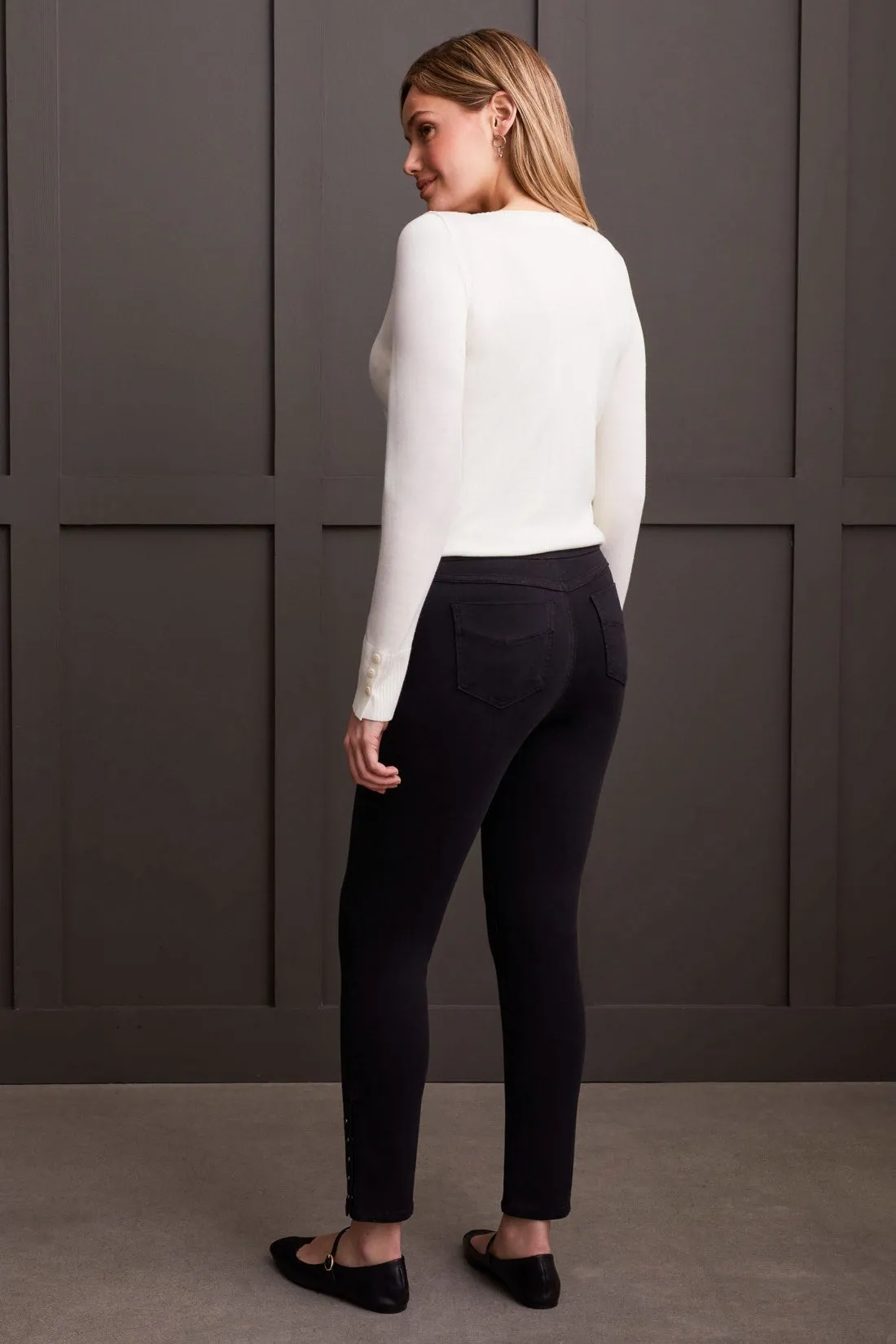 COMFORT STRETCH PULL-ON ANKLE PANT-Black sold by Tribal product image thumbnail 4