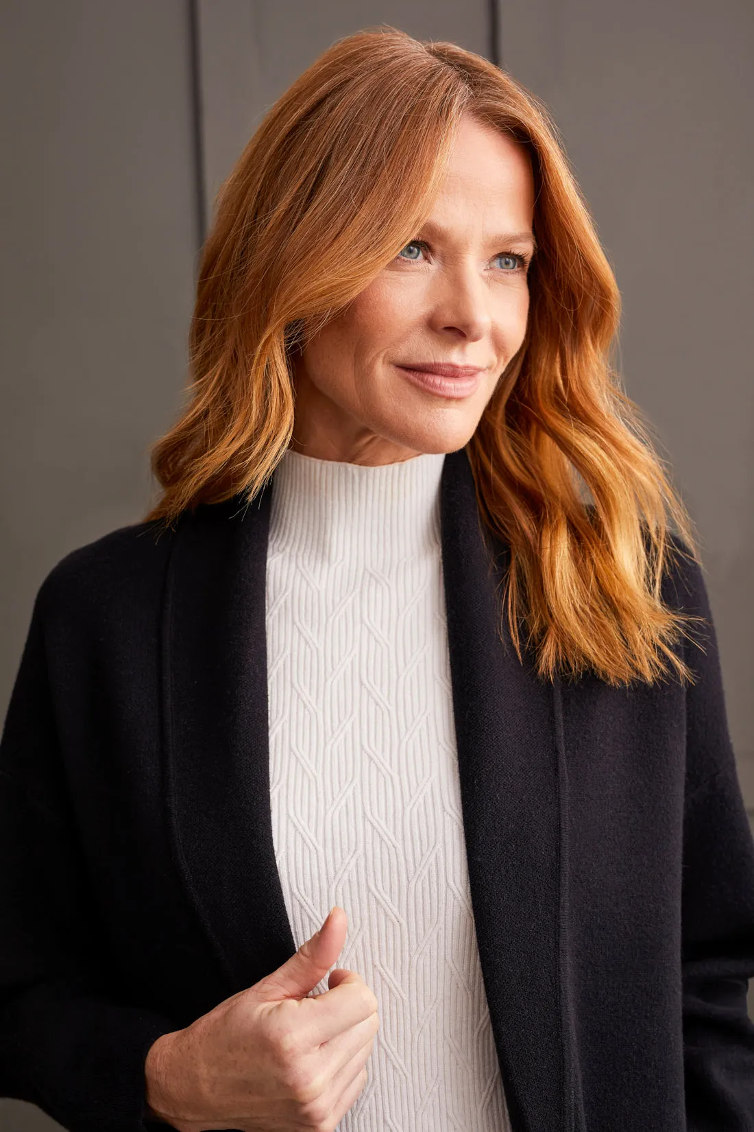 Open Coatigan With Patch Pockets-Black sold by Tribal product image thumbnail 4