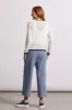 OPEN-KNIT COTTON CREWNECK SWEATER-White sold by Tribal
