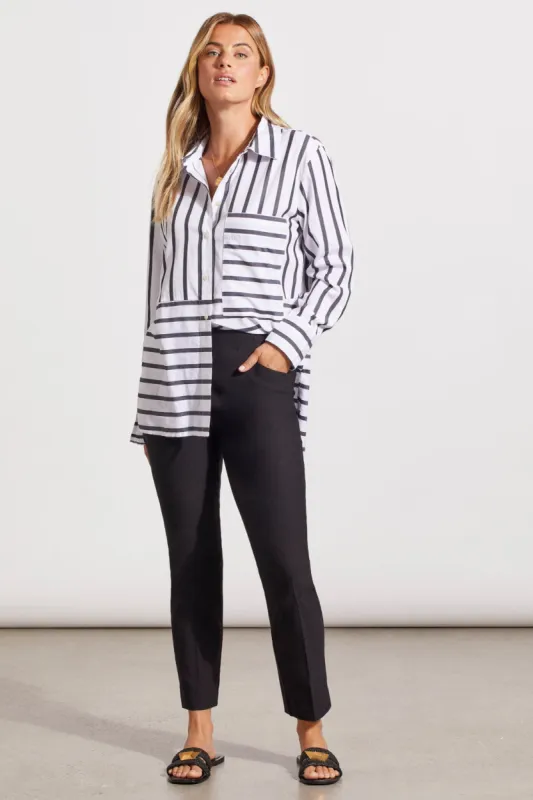 FLATTEN-IT® PULL-ON ANKLE PANT WITH SIDE SLITS-Black sold by Tribal