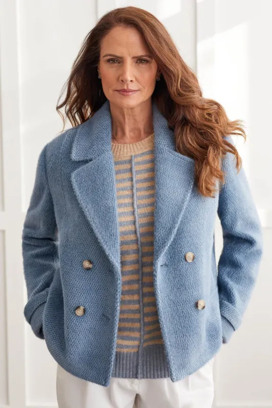 BOUCLE DOUBLE-BREASTED JACKET-Bluestone sold by Tribal