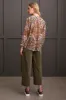 Flowy Dolman Sleeve Blouse With Self-Covered Buttons-Grape sold by Tribal