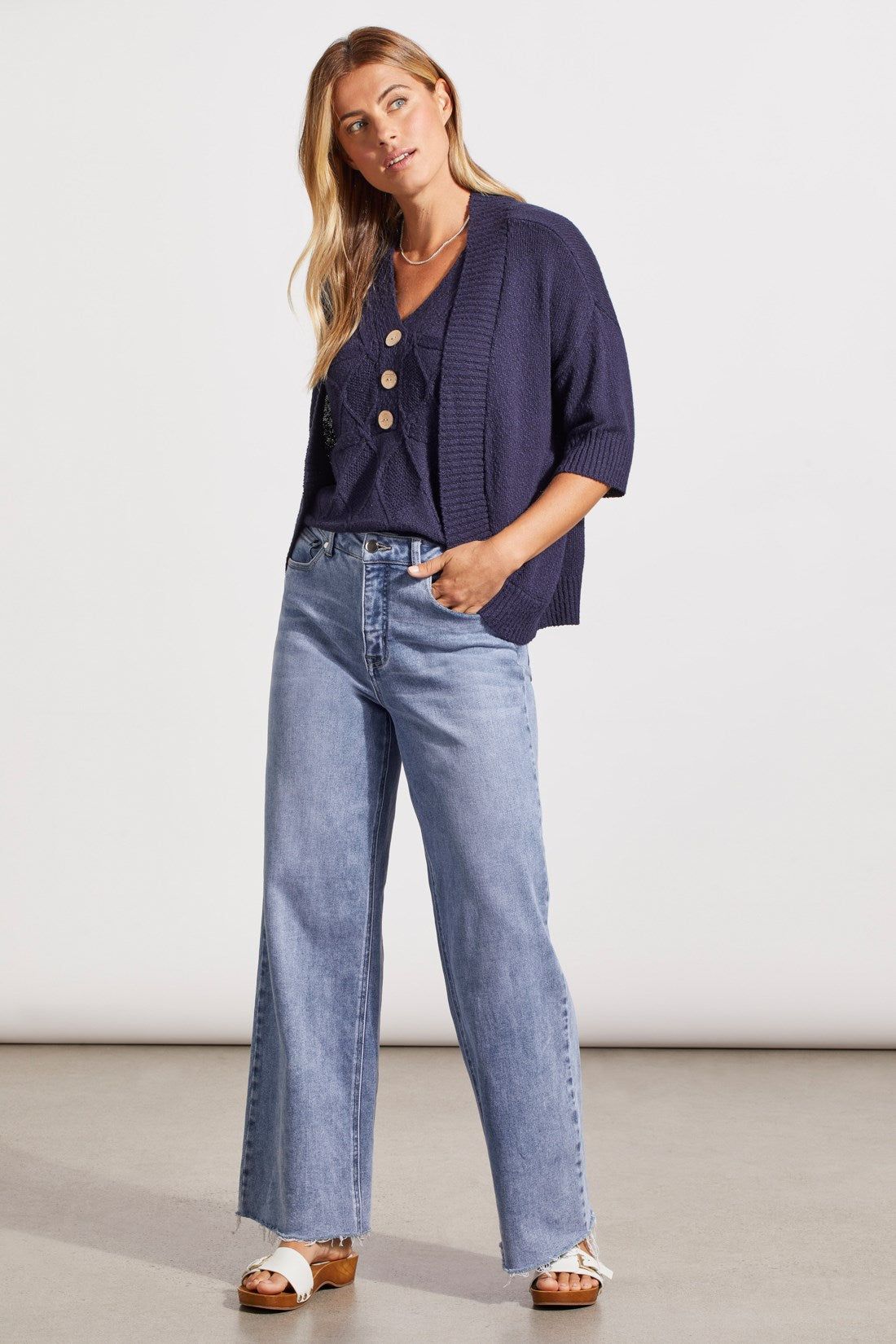 COCOON CARDIGAN-Jet blue sold by Tribal product image thumbnail 2