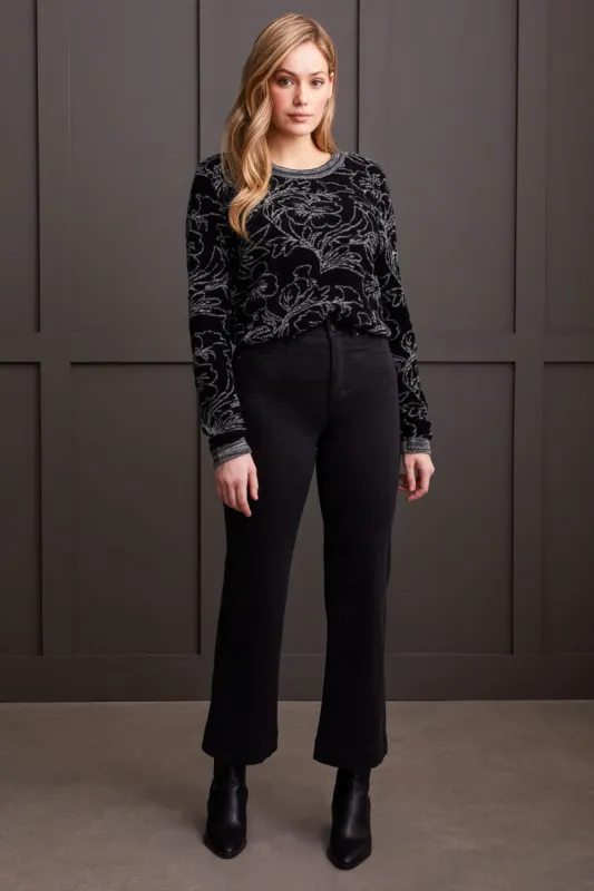 Comfort Stretch Fly Front Wide Leg Pants-Black sold by Tribal