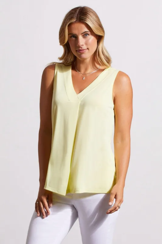 PLEATED SLEEVELESS MODAL TOP-Wildlime sold by Tribal
