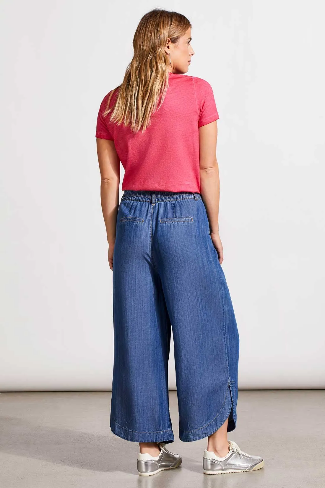 Flowy Pleated Pant With Tulip Hem-Dk. Chambray sold by Tribal product image thumbnail 3
