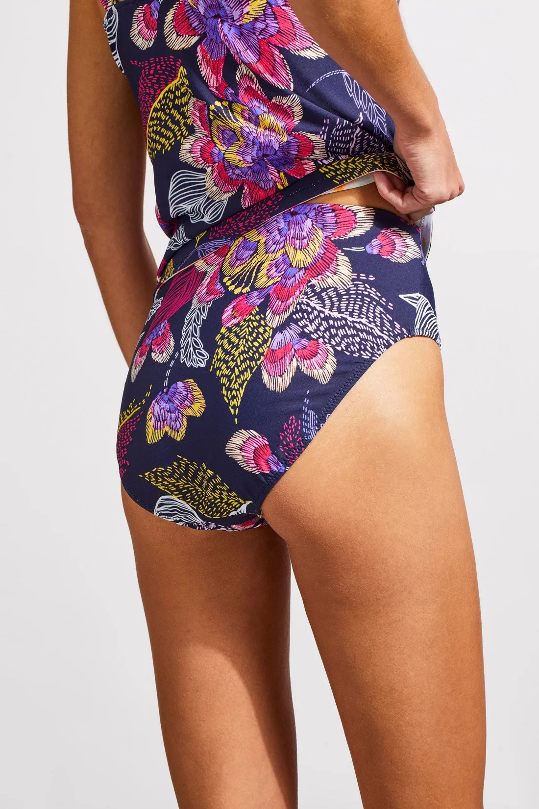 Reversible High-Waist Bikini Bottoms-Tangopink sold by Tribal product image thumbnail 4
