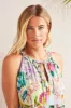 TIERED PRINTED SLEEVELESS DRESS-Sea salt sold by Tribal