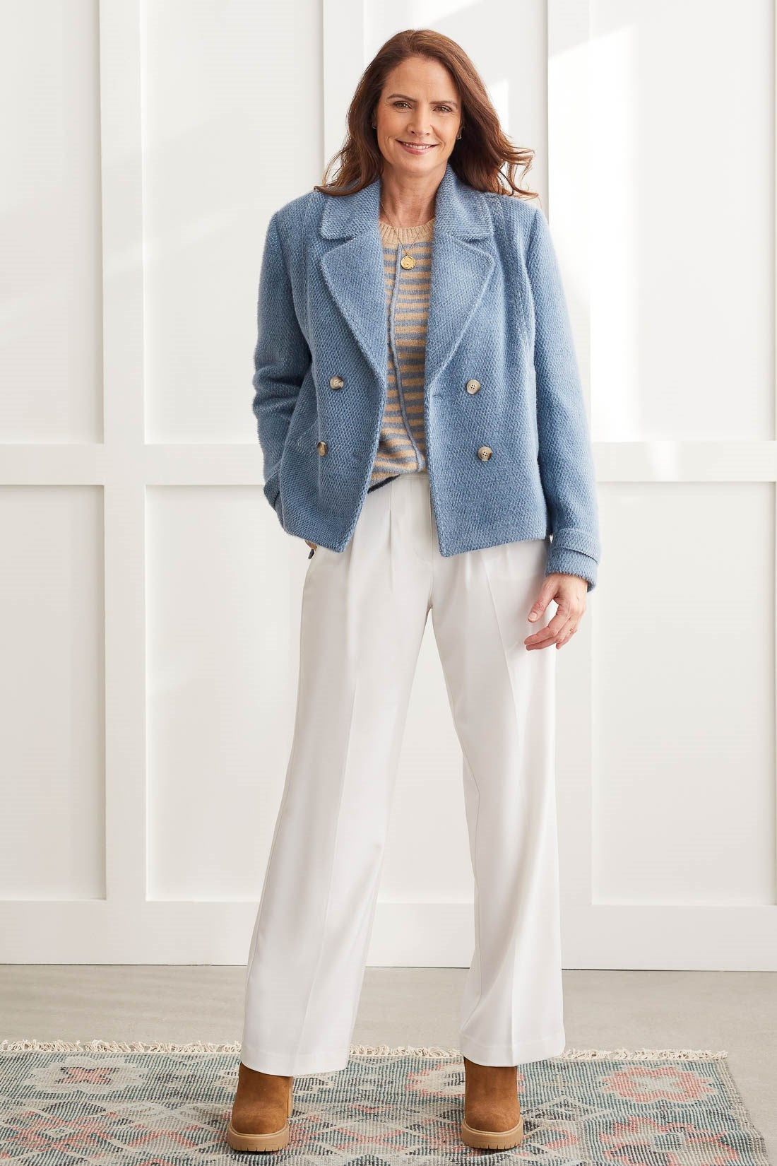 BOUCLE DOUBLE-BREASTED JACKET-Bluestone sold by Tribal product image thumbnail 2