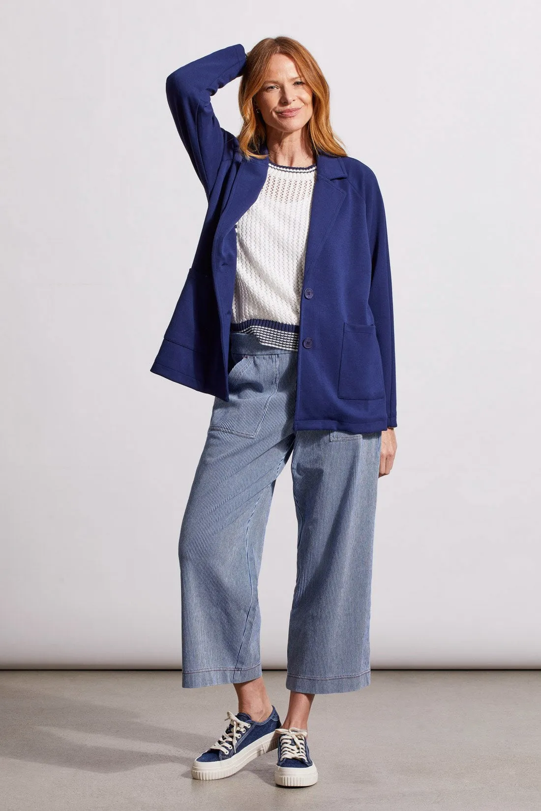 NAUTICAL STRETCH KNIT BLAZER-Jet blue sold by Tribal product image thumbnail 3