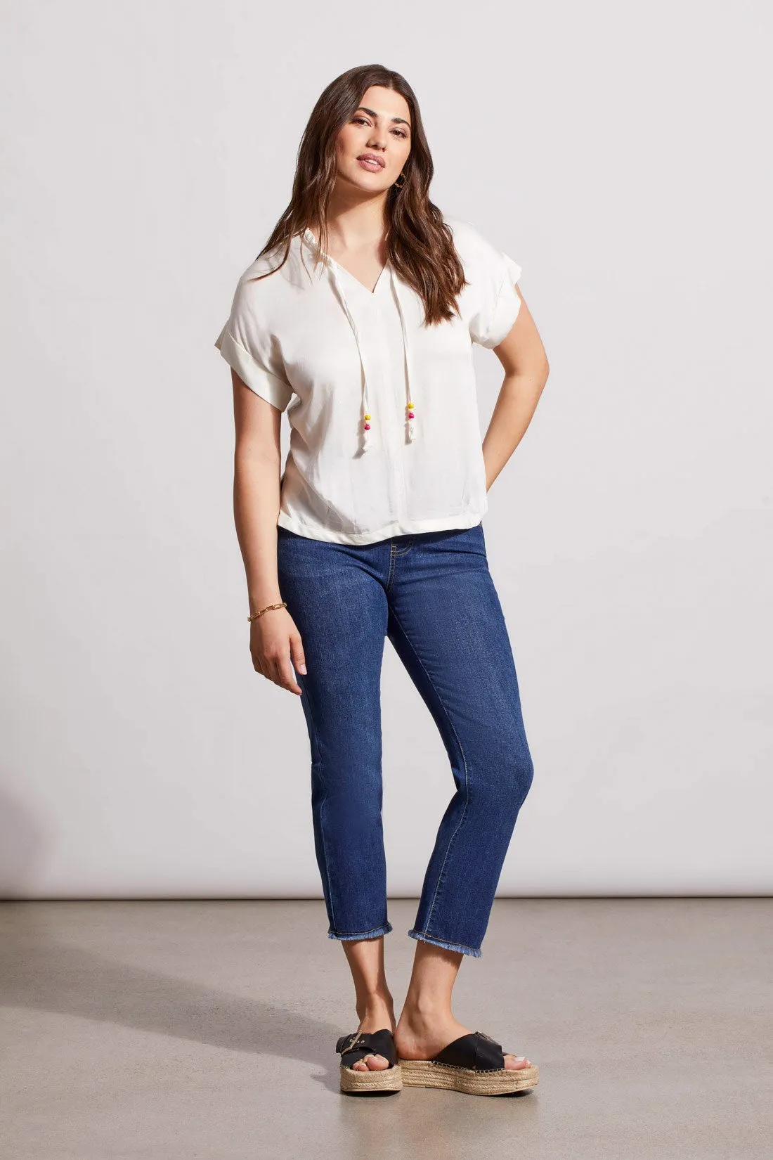 SATIN EFFECT SUMMER BLOUSE-White sold by Tribal product image thumbnail 2