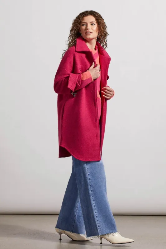 BOILED WOOL JACKET WITH POCKETS-Dahlia sold by Tribal