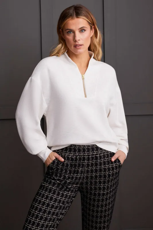 Techno Lux Stretch Dolman Top With Quarter Zip-H.Frostgrey sold by Tribal