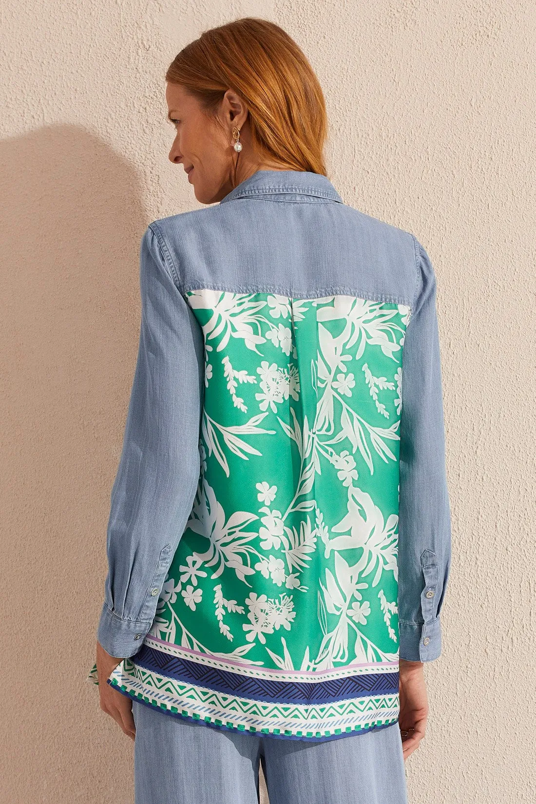 BUTTON-UP SHIRT WITH COMBO PRINT-Jademist sold by Tribal product image thumbnail 4