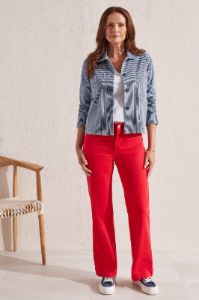 BUTTON-UP JACKET-Jet blue sold by Tribal