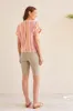 KNOTTED BOAT NECK DOLMAN BLOUSE-Mutedclay sold by Tribal