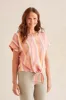 KNOTTED BOAT NECK DOLMAN BLOUSE-Mutedclay sold by Tribal