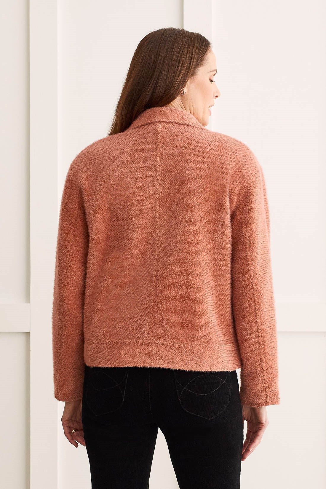 BOUCLE BUTTON-UP JACKET-Copper sold by Tribal product image thumbnail 3