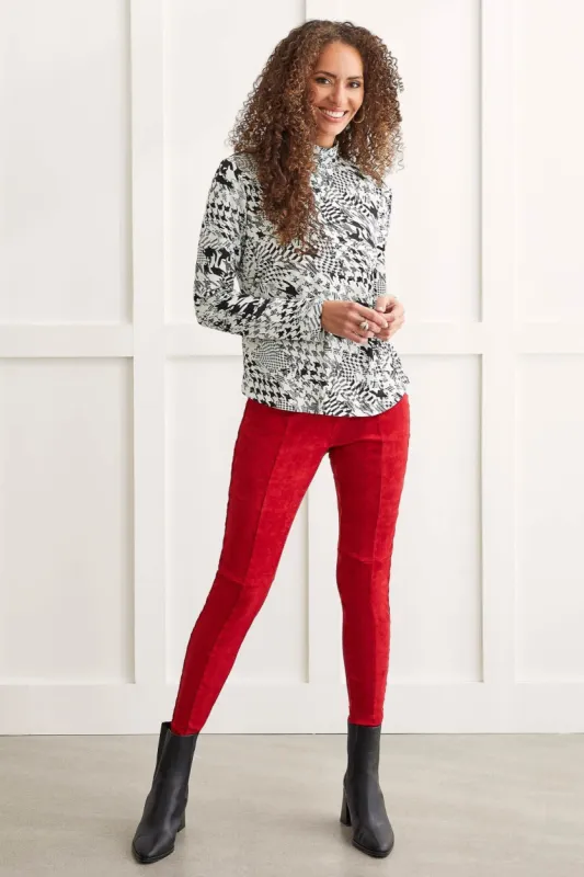 JESRSEY MOCK NECK TOP-Cream sold by Tribal