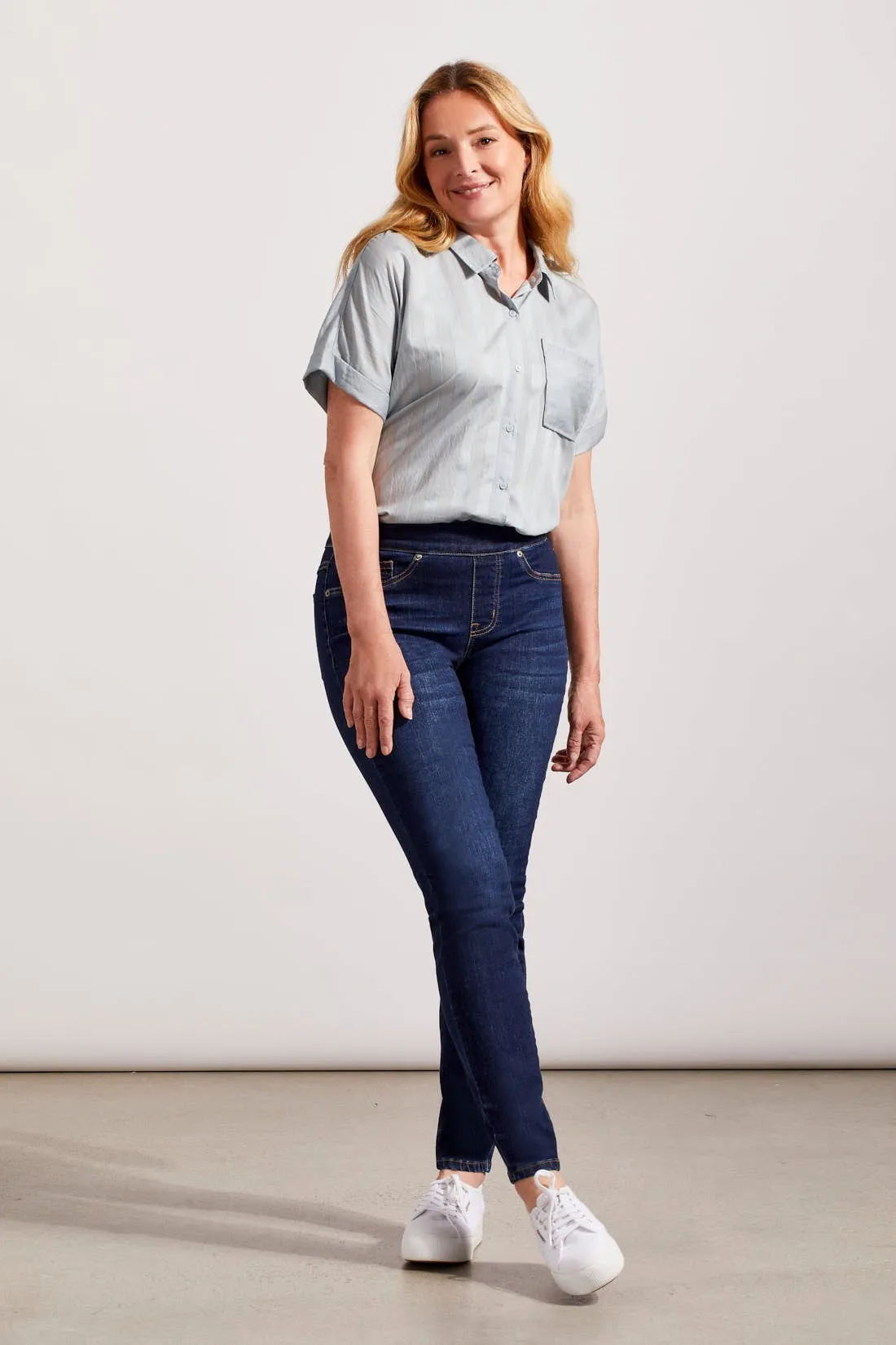 Audrey Pull-On Full Length Jegging-Deepocean sold by Tribal product image thumbnail 2