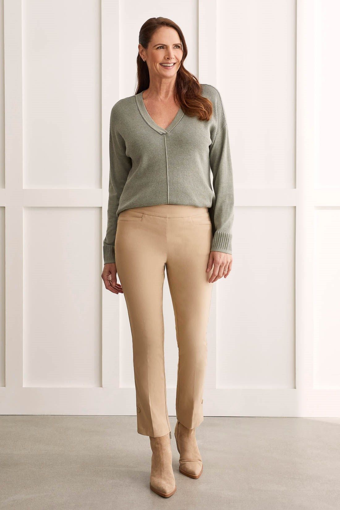 FLATTEN IT® PULL-ON 28 INCH SLIM LEG ANKLE PANTS-Nomad sold by Tribal product image thumbnail 2