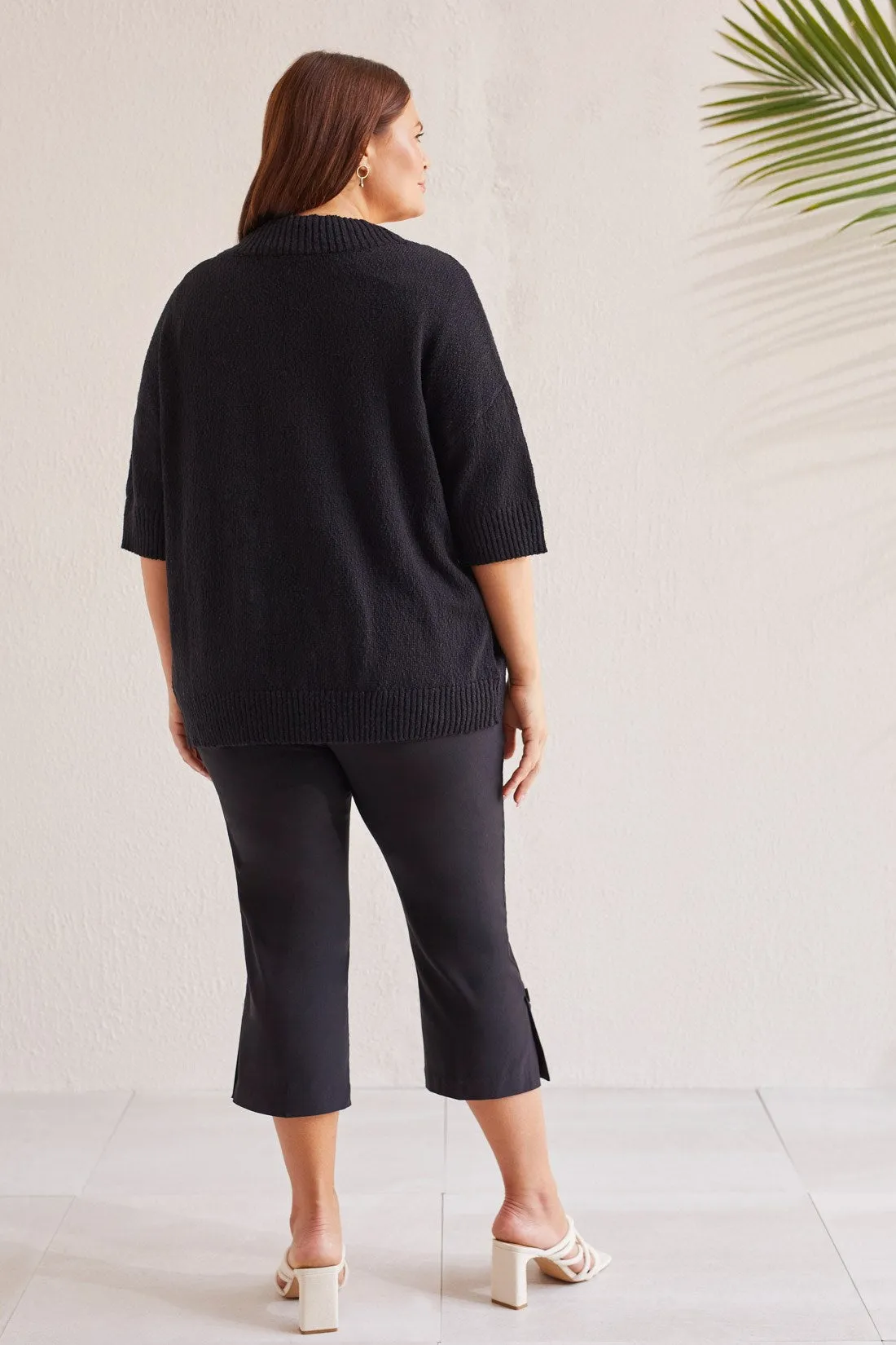 COCOON SWEATER CARDIGAN-Black sold by Tribal product image thumbnail 3