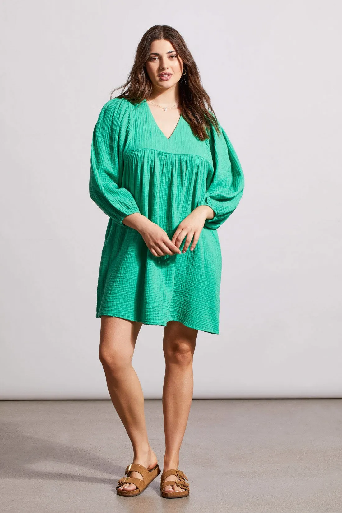 COTTON GAUZE PUFFY SLEEVE DRESS-Jademist sold by Tribal product image thumbnail 3