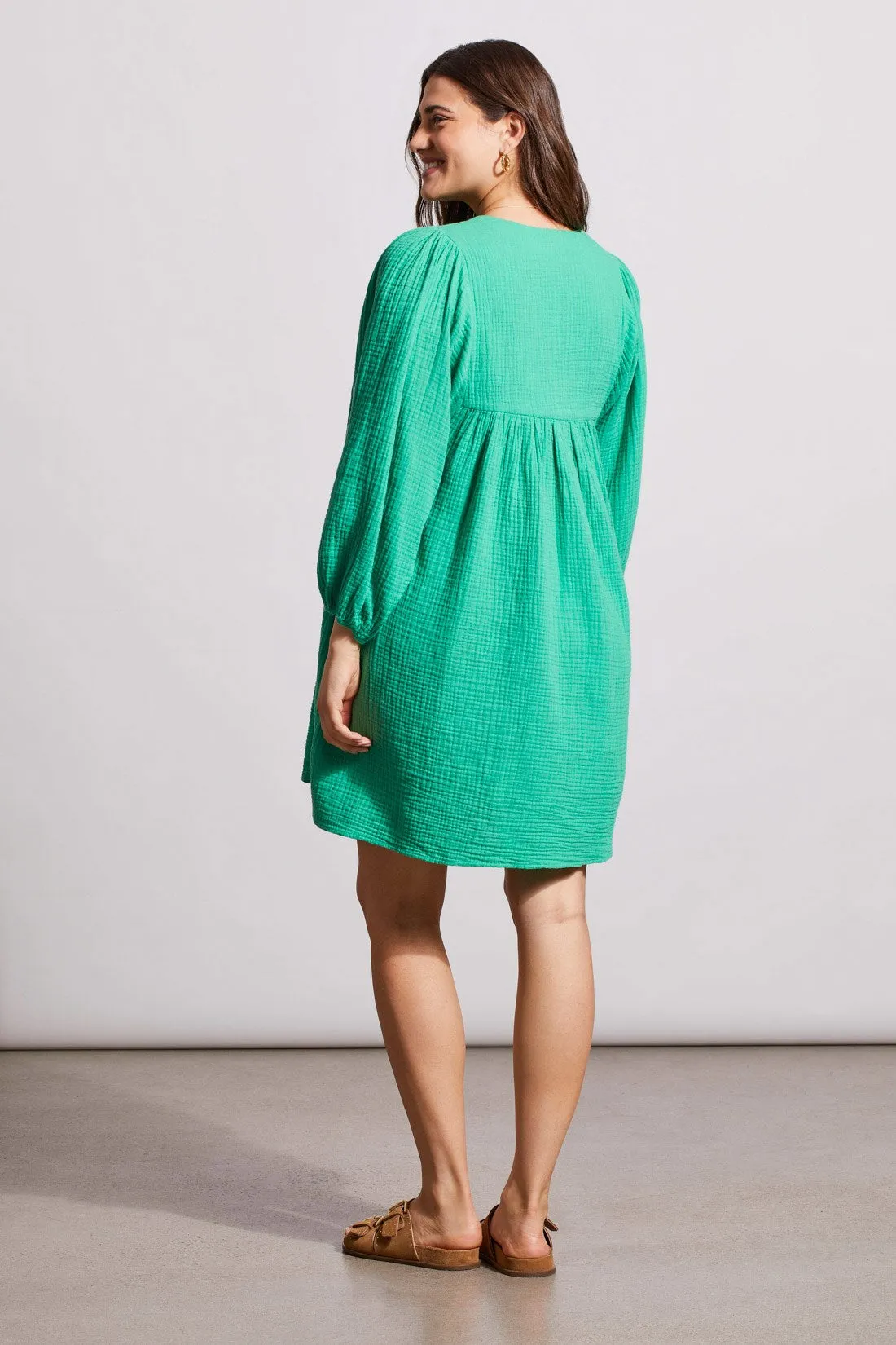 COTTON GAUZE PUFFY SLEEVE DRESS-Jademist sold by Tribal product image thumbnail 4