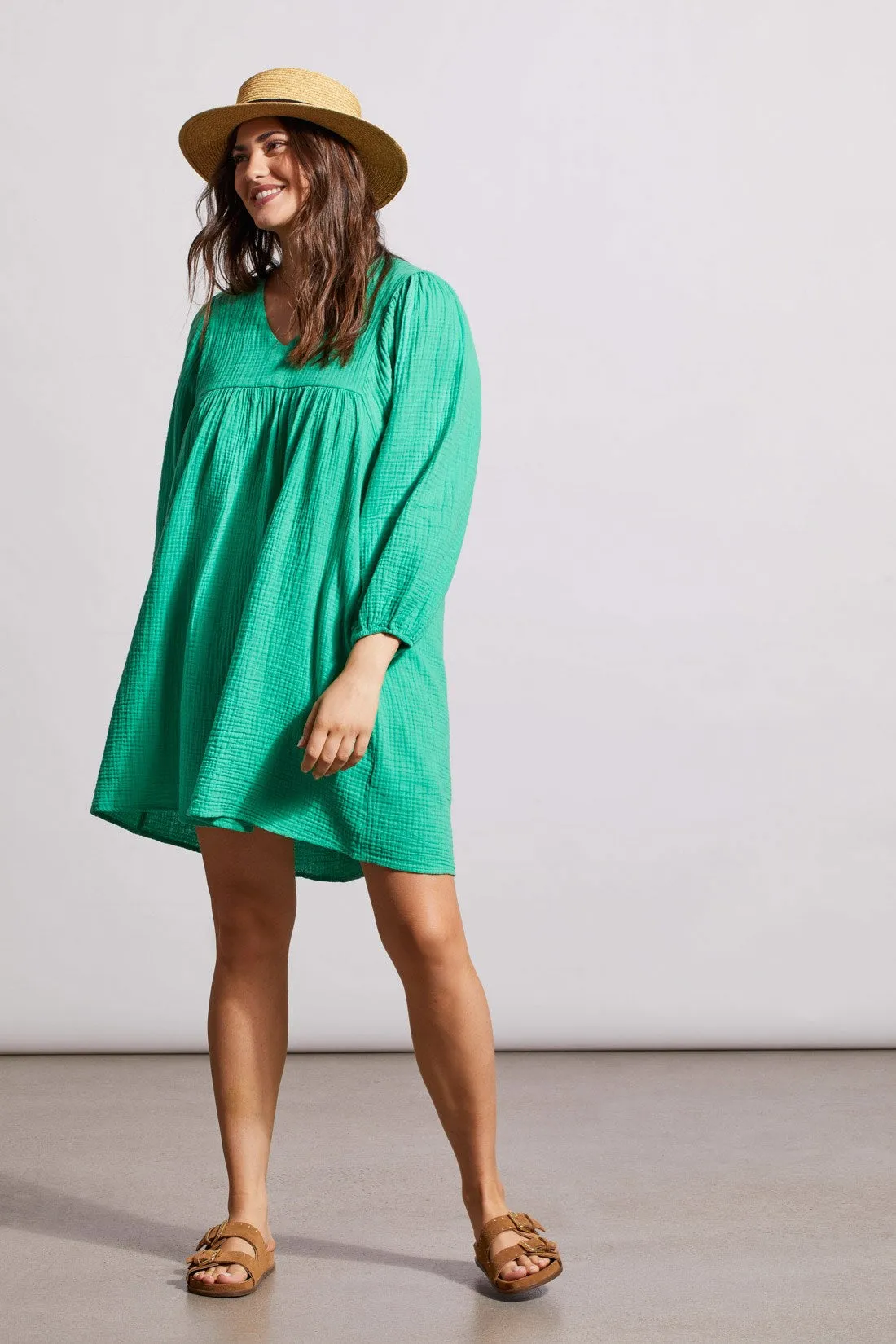 COTTON GAUZE PUFFY SLEEVE DRESS-Jademist sold by Tribal product image thumbnail 2