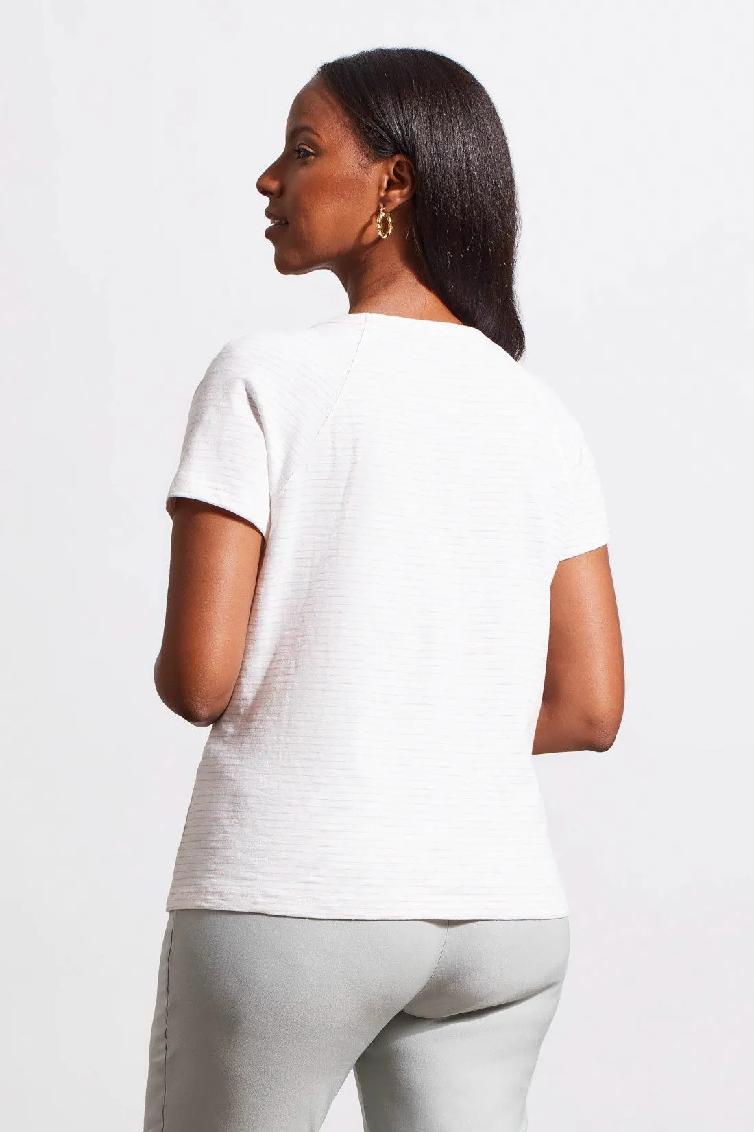 SHORT SLEEVE RAGLAN TOP-Peach sun sold by Tribal product image thumbnail 4