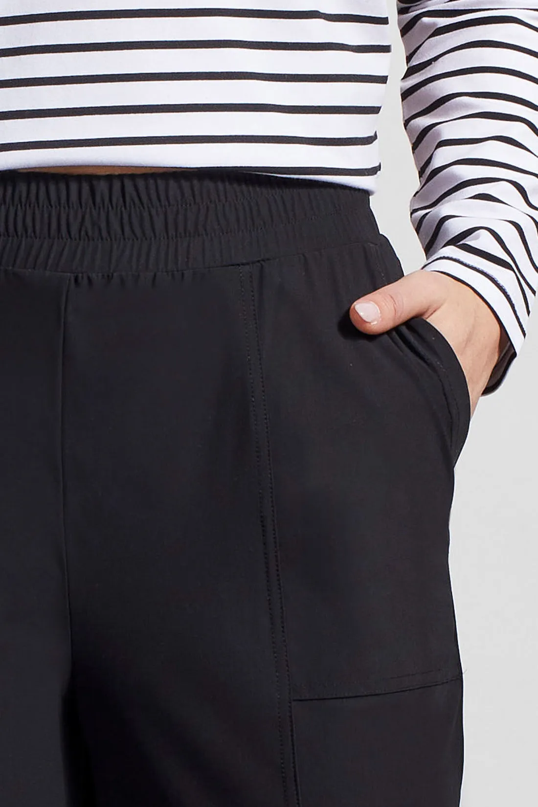 25 Inch Pull-On Technical Capris-Black sold by Tribal product image thumbnail 2