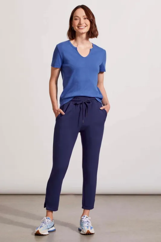 PULL-ON SCUBA PULL-ON CAPRI WITH DRAWSTRING WAIST-Jet blue sold by Tribal