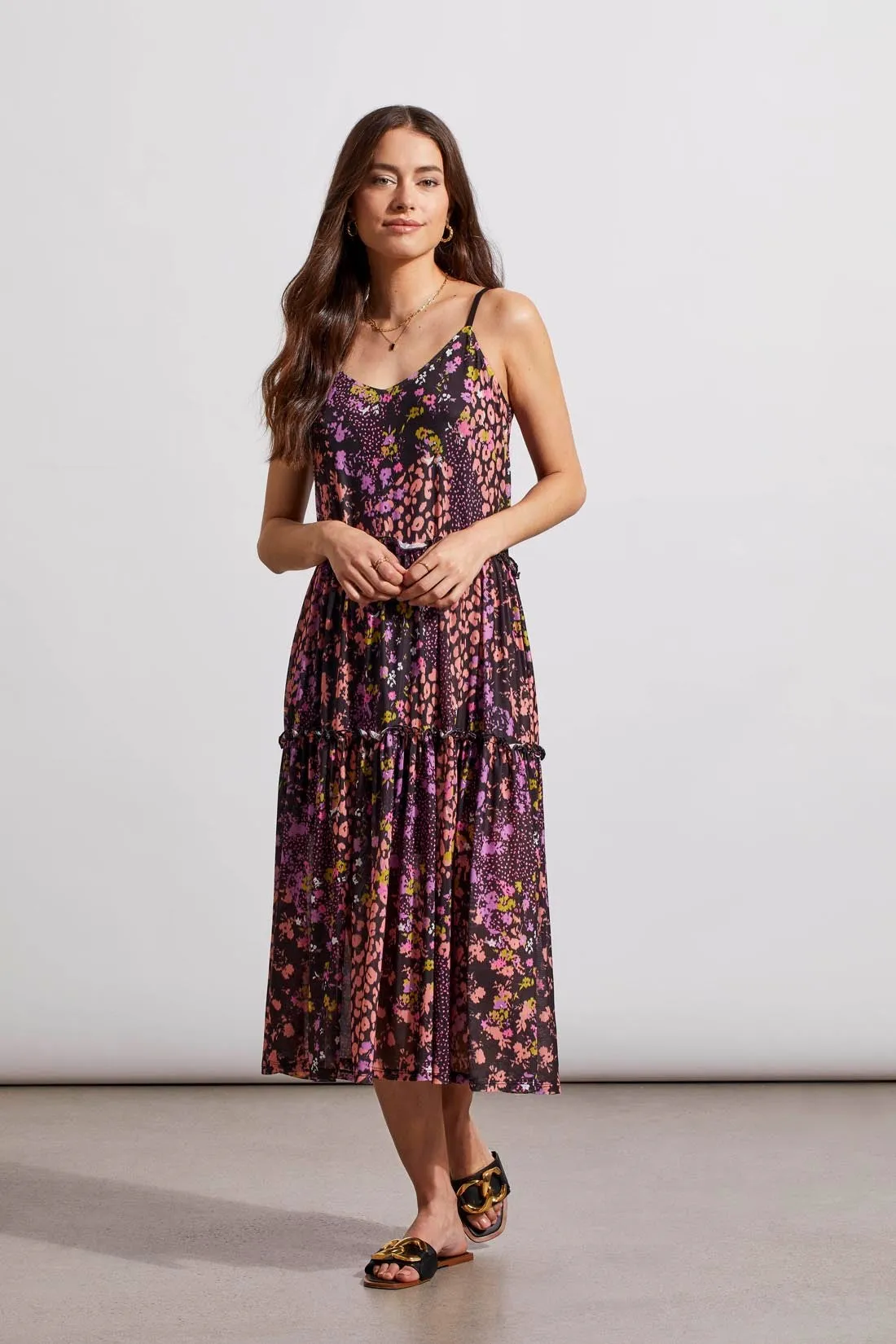 WEAR 2 WAYS MICRO-MESH SLEEVELESS DRESS-Coral blush sold by Tribal