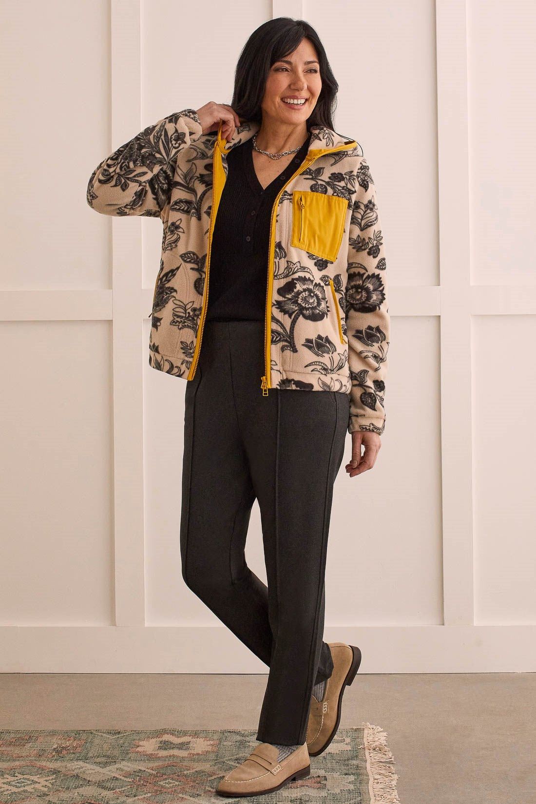 POLAR FLEECE HOODED JACKET-Oyster sold by Tribal product image thumbnail 2